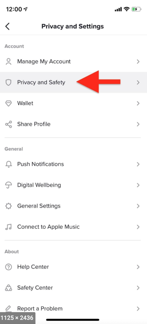 tiktok privacy settings